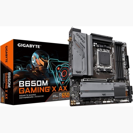 Mainboard|GIGABYTE|AMD B650|SAM5|Micro-ATX|Memory DDR5|Memory slots 4|1xPCI-Express 3.0 1x|1xPCI-Express 4.0 16x|2xM.2|1xHDMI|2xDisplayPort|4xUSB 2.0|3xUSB 3.2|1xUSB-C|1xPS/2|1xRJ45|3xAudio port|B650MGAMINGXAX1.3