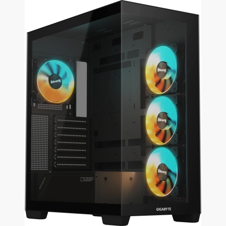 Case|GIGABYTE|GB-C500P ST|MidiTower|Case product features Transparent panel|ATX|MicroATX|MiniITX|Colour Black|GB-C500PST