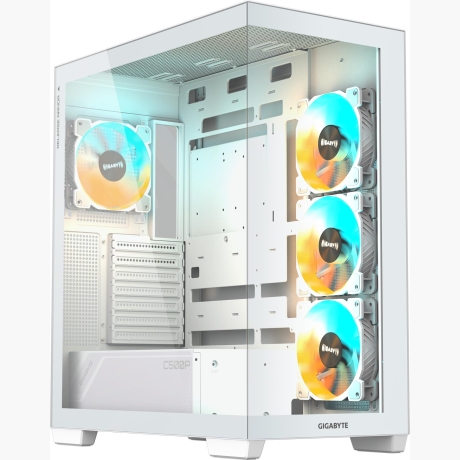 Case|GIGABYTE|MidiTower|Case product features Transparent panel|ATX|MicroATX|MiniITX|Colour White|GB-C500PIST