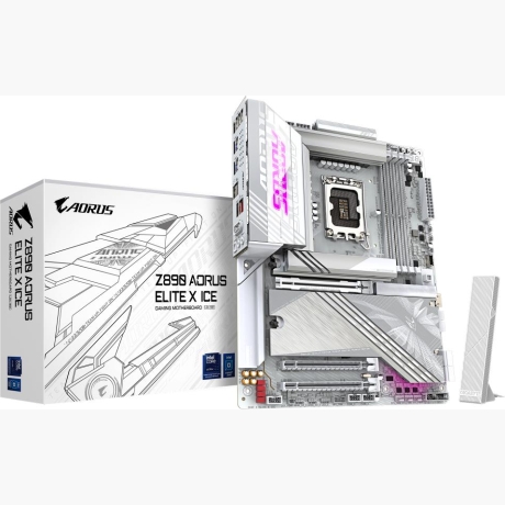 Mainboard|GIGABYTE|Intel Z890|LGA1851|ATX|Memory DDR5|Memory slots 4|1xPCI-Express 4.0 1x|1xPCI-Express 4.0 4x	|1xPCI-Express 5.0 16x|5xM.2|4xUSB 2.0|6xUSB 3.2|1xUSB-C w/Thunderbolt|1xOptical S/PDIF|1xRJ45|2xAudio port|Z890AELITEXICE