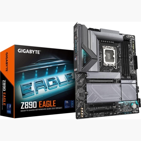 Mainboard|GIGABYTE|Intel Z890|LGA1851|ATX|Memory DDR5|Memory slots 4|2xPCI-Express 4.0 4x	|1xPCI-Express 5.0 16x|4xM.2|1xDisplayPort|4xUSB 2.0|5xUSB 3.2|1xUSB-C|1xRJ45|3xAudio port|Z890EAGLE