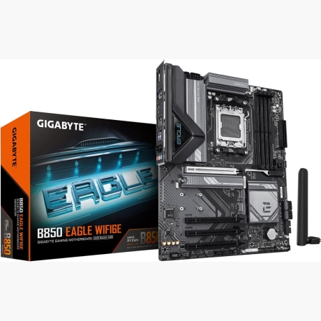 Mainboard|GIGABYTE|AMD B850|SAM5|ATX|Memory DDR5|Memory slots 4|3xPCI-Express 16x|3xM.2|1xHDMI|1xDisplayPort|4xUSB 2.0|4xUSB 3.2|1xUSB-C|1xRJ45|3xAudio port|B850EAGLEWIFI6E