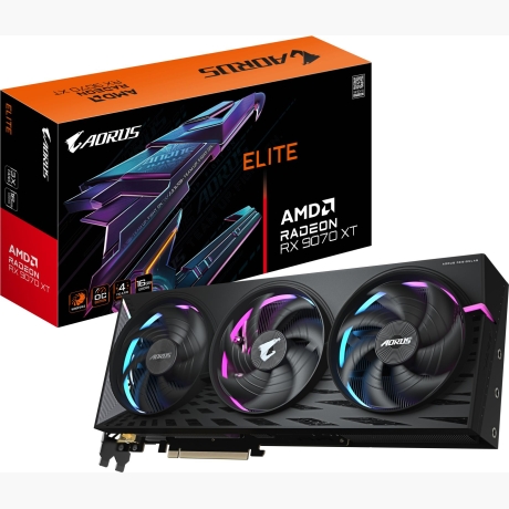 Graphics Card|GIGABYTE|AMD Radeon RX 9070 XT|16 GB|GDDR6|256 bit|PCIE 5.0 16x|Triple slot Heatpipe|2xHDMI|2xDisplayPort|R9070XTAORUSE-16GD1.0