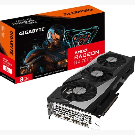 Graphics Card|GIGABYTE|AMD Radeon RX 7600|8 GB|GDDR6|128 bit|PCIE 4.0 16x|2xHDMI|2xDisplayPort|GV-R76GAMINGOC-8GD1.1