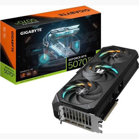 Graphics Card|GIGABYTE|NVIDIA GeForce RTX 5070 Ti|16 GB|GDDR7|256 bit|PCIE 5.0 16x|1xHDMI|3xDisplayPort|N507TGAMINGOC-16GD1.0