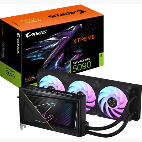 Graphics Card|GIGABYTE|NVIDIA GeForce RTX 5090|32 GB|GDDR7|512 bit|PCIE 5.0 16x|GPU 2655 MHz|Water cooling|1xHDMI|3xDisplayPort|GV-N5090AORUSXW-32GD1.0