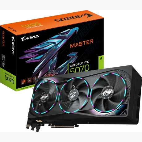 Graphics Card|GIGABYTE|NVIDIA GeForce RTX 5070|12 GB|GDDR7|192 bit|PCIE 5.0 16x|GPU 2715 MHz|Triple slot Fansink|1xHDMI|3xDisplayPort|GV-N5070AORUSM-12GD