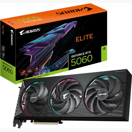 Graphics Card|GIGABYTE|NVIDIA GeForce RTX 5060|8 GB|GDDR7|128 bit|PCIE 5.0 16x|GPU 2722 MHz|Dual Slot Fansink|1xHDMI|3xDisplayPort|GV-N5060AORUSE-8GD