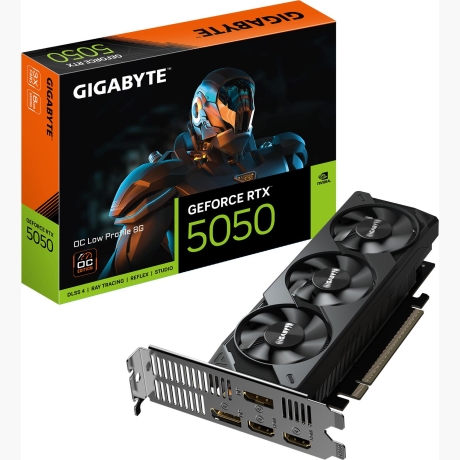 Graphics Card|GIGABYTE|NVIDIA GeForce RTX 5050|8 GB|GDDR6|128 bit|PCIE 5.0 16x|GPU 2587 MHz|Triple slot Fansink|GV-N5050OC-8GL1.0