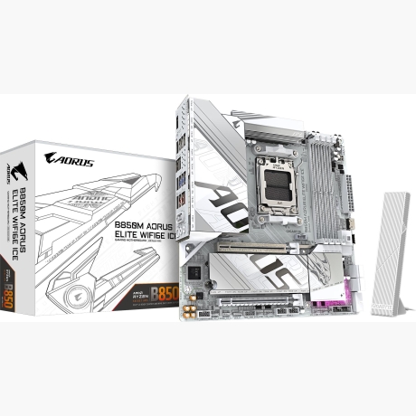 Mainboard|GIGABYTE|AMD B850|SAM5|Micro-ATX|Memory DDR5|Memory slots 4|B850MAELTWF6EICE1.1