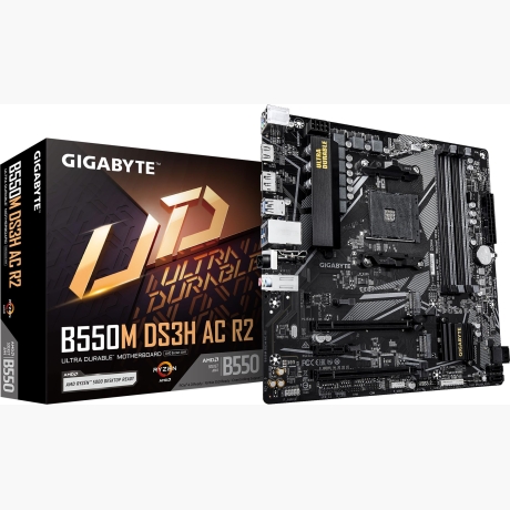 Mainboard|GIGABYTE|AMD B550|SAM4|Micro-ATX|Memory DDR4|Memory slots 4|B550MDS3HACR2