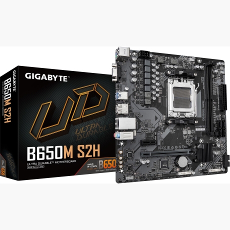 Mainboard|GIGABYTE|AMD B650|SAM5|Micro-ATX|Memory DDR5|Memory slots 2|B650MS2H1.4