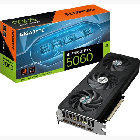 Graphics Card|GIGABYTE|NVIDIA|GeForce RTX 5060|2550 MHz|8 GB|GDDR7|128 bit|PCI Express 5.0|Active|GV-N5060EAGLEMAXOC-8GD