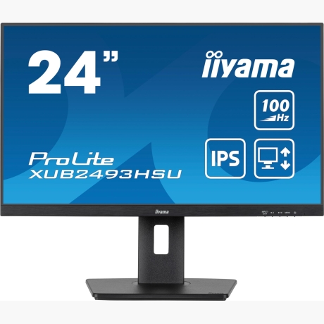 LCD Monitor|IIYAMA|23.8"|Business|Panel IPS|1920x1080|16:9|100Hz|Matte|1 ms|Speakers|Swivel|Pivot|Height adjustable|Tilt|XUB2493HSU-B6