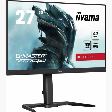 LCD Monitor|IIYAMA|27"|Gaming|Panel IPS|2560x1440|16:9|180Hz|Matte|0.2 ms|Speakers|Swivel|Pivot|Height adjustable|Tilt|Colour Black|GB2770QSU-B6