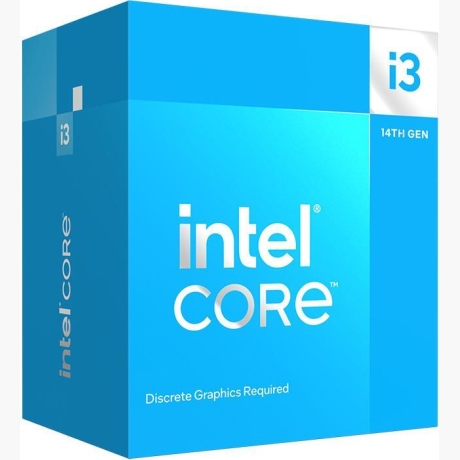 CPU|INTEL|Desktop|Core i3|i3-14100|Raptor Lake|3500 MHz|Cores 4|12MB|Socket LGA1700|60 Watts|GPU UHD 730|BOX|BX8071514100SRMX1