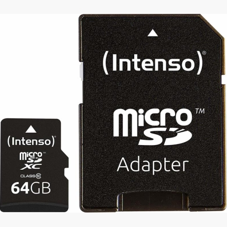 MEMORY MICRO SDXC 64GB C10/W/ADAPTER 3413490 INTENSO