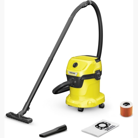 Vacuum Cleaner|KARCHER|Wet and dry vacuum cleaner WD 3 V-15/6/20|1000 Watts|Suction power 230W|Capacity 15 l|Noise 74 dB|Yellow|Weight 4.6 kg|1.628-122.0