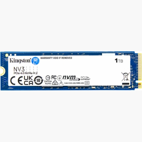 SSD|KINGSTON|NV3|1TB|M.2|PCIE|NVMe|3D NAND|Write speed 4000 MBytes/sec|Read speed 6000 MBytes/sec|TBW 320 TB|MTBF 200000 hours|SNV3S/1000G