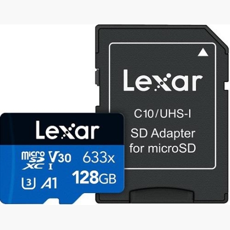 MEMORY MICRO SDXC 128GB UHS-I/W/ADAPTER LSDMI128BB633A LEXAR