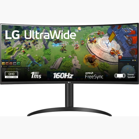 LCD Monitor|LG|34WP65CP-B|34"|Gaming/Curved/21 : 9|Panel VA|3440x1440|21:9|160Hz|Matte|1 ms|Speakers|Height adjustable|Tilt|Colour Black|34WP65CP-B