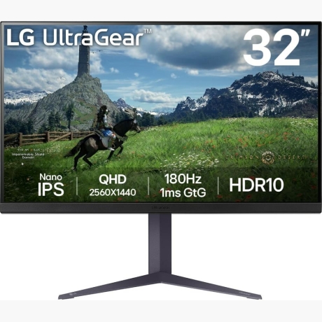 LCD Monitor|LG|31.5"|Panel IPS|2560x1440|16:9|180Hz|1 ms|Pivot|Height adjustable|Tilt|Colour Black|32GS85Q-B