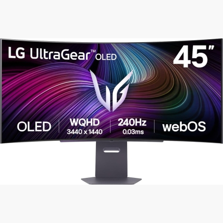 Monitor|LG|45GX90SA-B|45"|Gaming/Curved/21 : 9|Swivel|Height adjustable|Tilt|Panel OLED|3440x1440|21:9|240Hz|0.03 ms|Speakers|Colour Black|45GX90SA-B