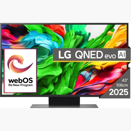 TV Set|LG|43"|4K/Smart|3840x2160|Wireless LAN|Bluetooth|webOS|Black|43QNED86A3C