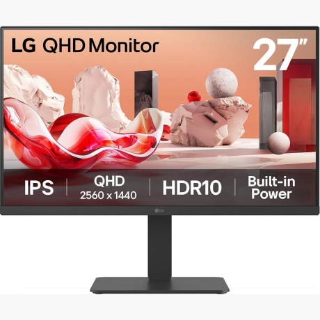 LCD Monitor|LG|27 "|2560 x 1440 pixels|Quad HD|Native aspect ratio 16:9|LCD|Flat|27BA54QB-B