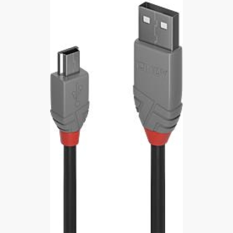 CABLE USB2 A TO MINI-B 5M/ANTHRA 36725 LINDY