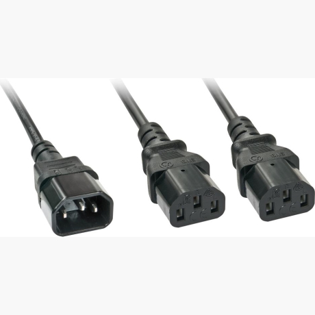 CABLE POWER C14 TO 2X C13/2M 30039 LINDY