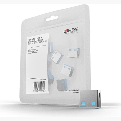 USB PORT BLOCKER 10PACK/BLUE 40462 LINDY
