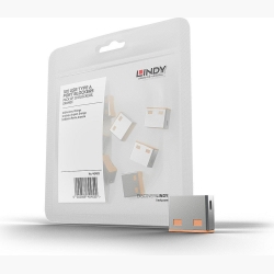 USB PORT BLOCKER 10PACK/ORANGE 40463 LINDY
