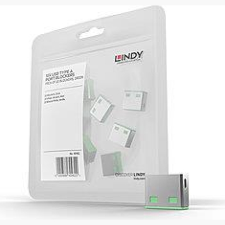 USB PORT BLOCKER 10PACK/GREEN 40461 LINDY