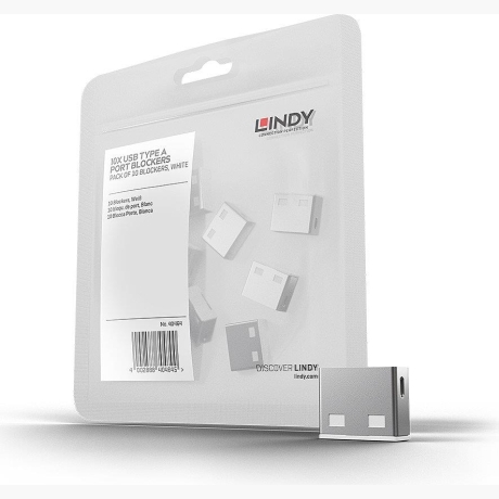 USB PORT BLOCKER 10PACK/WHITE 40464 LINDY