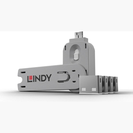 USB PORT BLOCKER 4PACK/WHITE 40454 LINDY