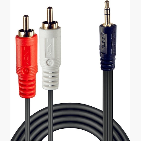 CABLE AUDIO 2XRCA/3.5MM M/M 5M/35683 LINDY