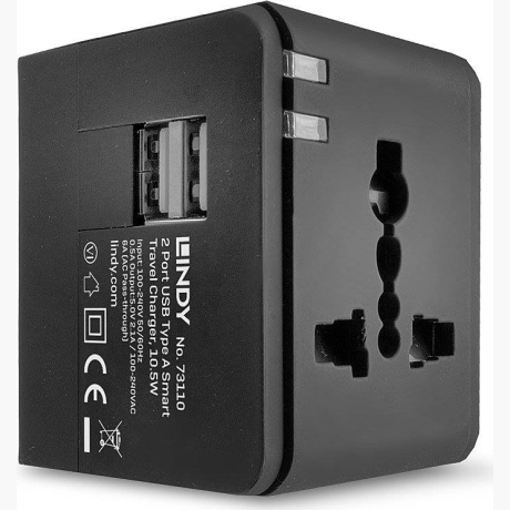 CHARGER USB TRAVEL 2PORT/73110 LINDY