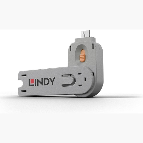 USB PORT BLOCKER KEY/ORANGE 40623 LINDY