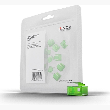 NET ACC RJ45 PORT BLOCKER/GREEN PACK20 40473 LINDY