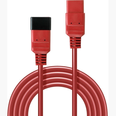 CABLE POWER IEC EXTENSION 3M/RED 30125 LINDY
