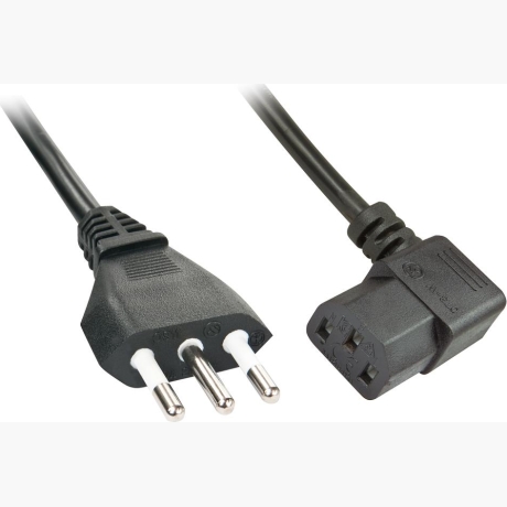 CABLE POWER IEC C13 ANGLED/2M ITALIAN 30346 LINDY