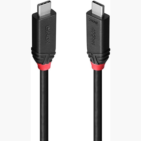 CABLE USB4 240W TYPE C 1M/BLACK LINE 37001 LINDY
