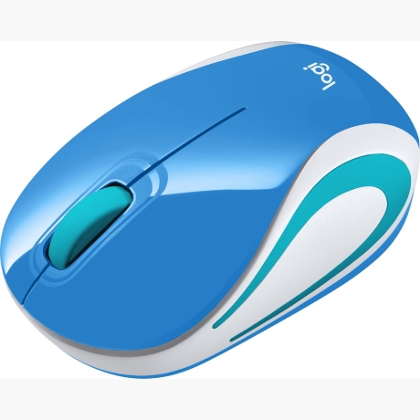 MOUSE USB OPTICAL WRL M187/BLUE 910-002733 LOGITECH