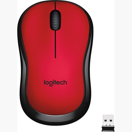 MOUSE USB OPTICAL WRL M220/SILENT RED 910-004880 LOGITECH