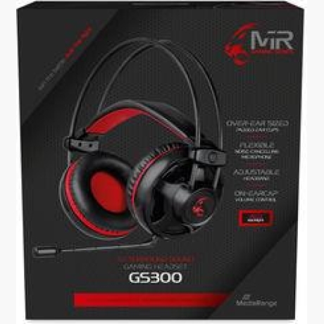 HEADSET GAMING GS300/BLACK/RED MRGS300 MEDIARANGE