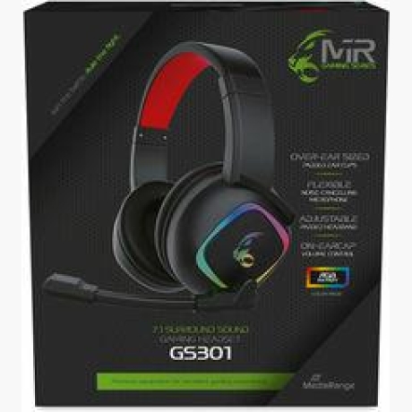 HEADSET GAMING GS301/BLACK/RED MRGS301 MEDIARANGE