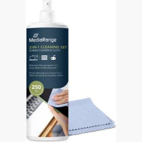 CLEANING LIQUID SCREEN 250ML/WITH CLOTH MR721 MEDIARANGE