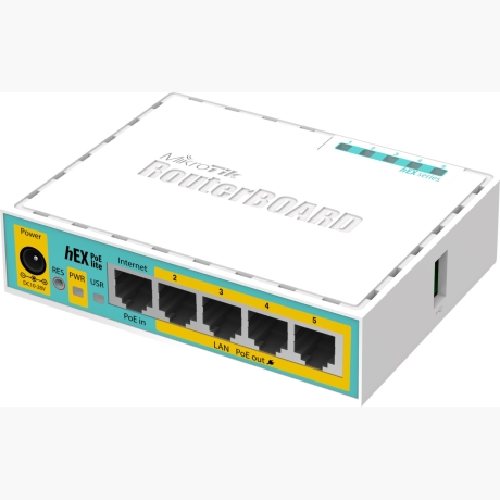 NET ROUTER 10/100M 5PORT HEX/POE LITE RB750UPR2 MIKROTIK