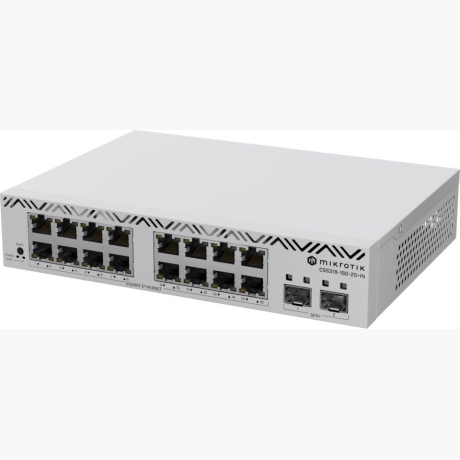 Switch|MIKROTIK|16x10Base-T / 100Base-TX / 1000Base-T|CSS318-16G-2S+IN